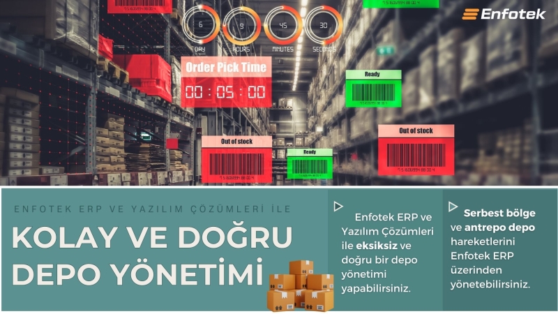  ENFOTEK ERP VE YAZILIM ÇÖZÜMLERİ İLE KOLAY VE DOĞRU DEPO YÖNETİMİ